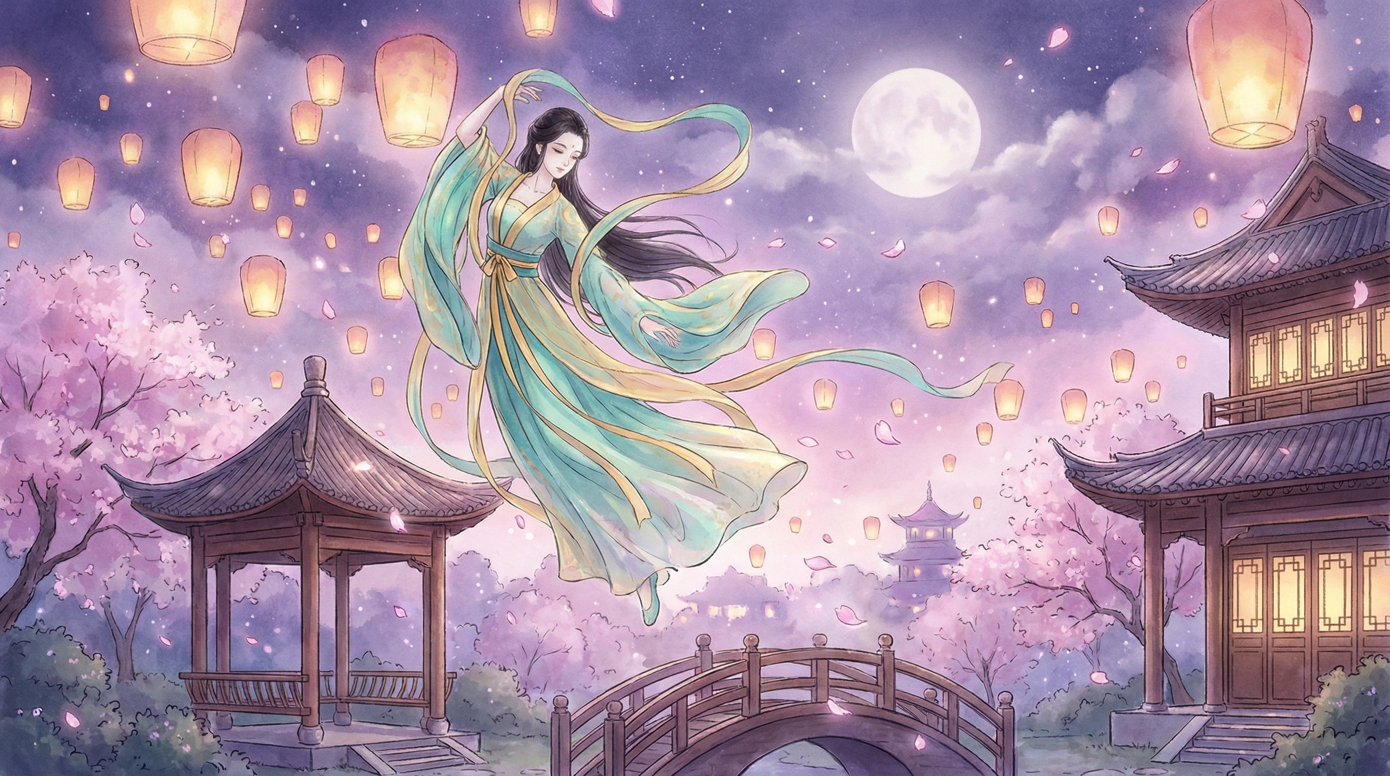 芒果视频-月下仙子天灯奇缘