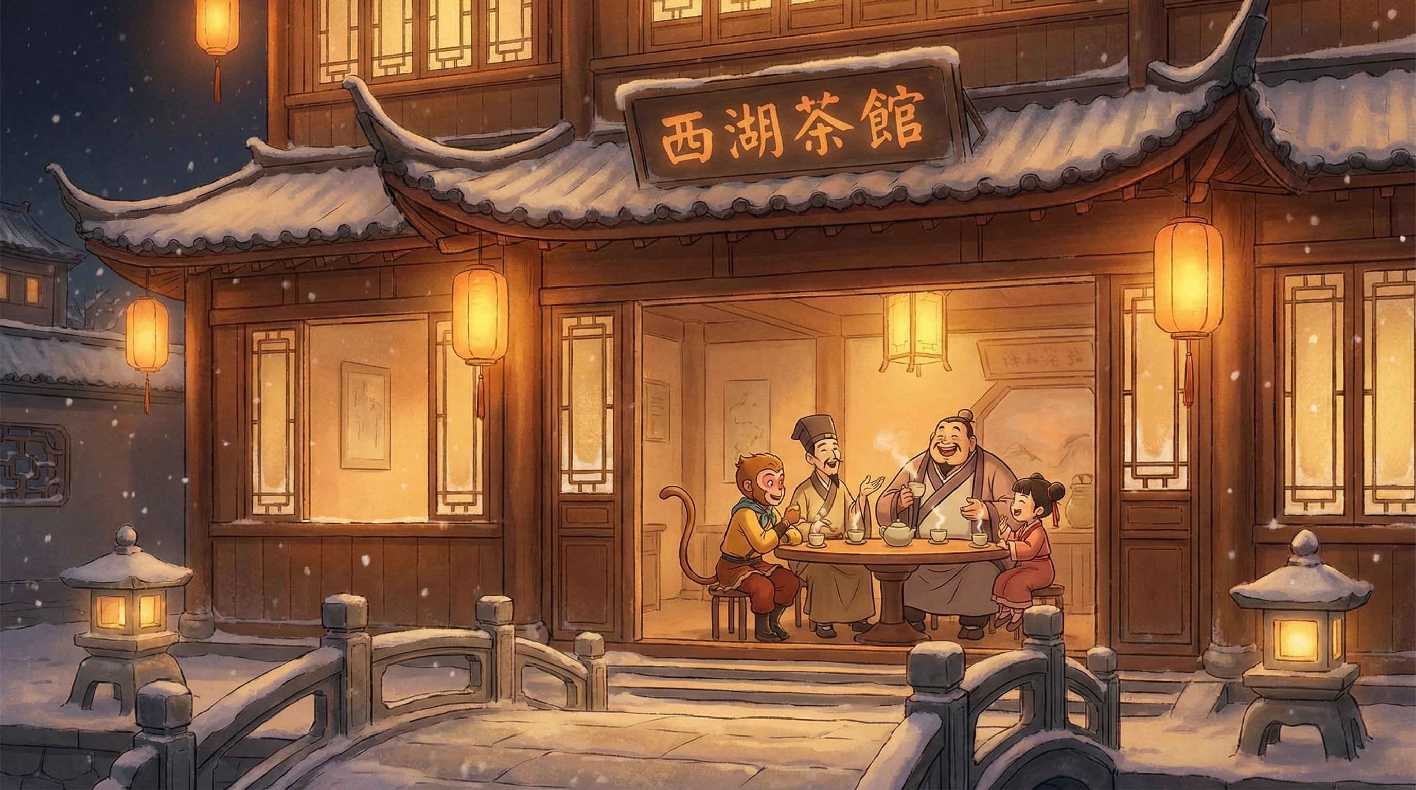 芒果视频-茶馆夜话温暖时光